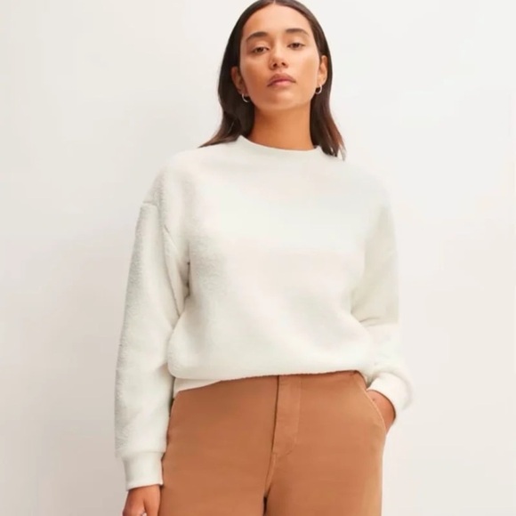 Everlane Sweaters - Everlane The ReNew Fleece Oversized Crew
In Bone 
Size Small